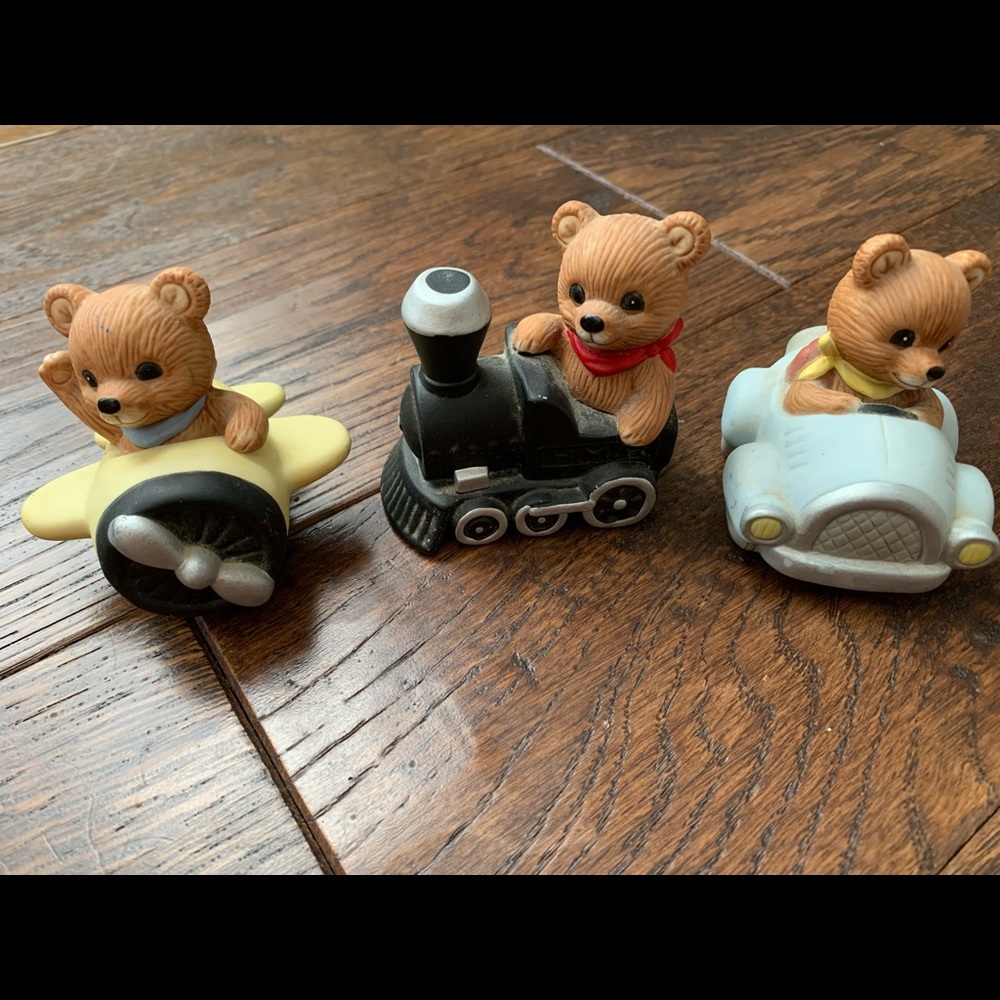 Vintage Rare HOMCO Bears Set #1463 Transportation Bears Made in Sri Lanka